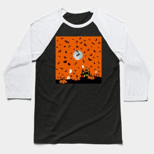 SPOOKY Season Happy Halloween Haunted House Baseball T-Shirt